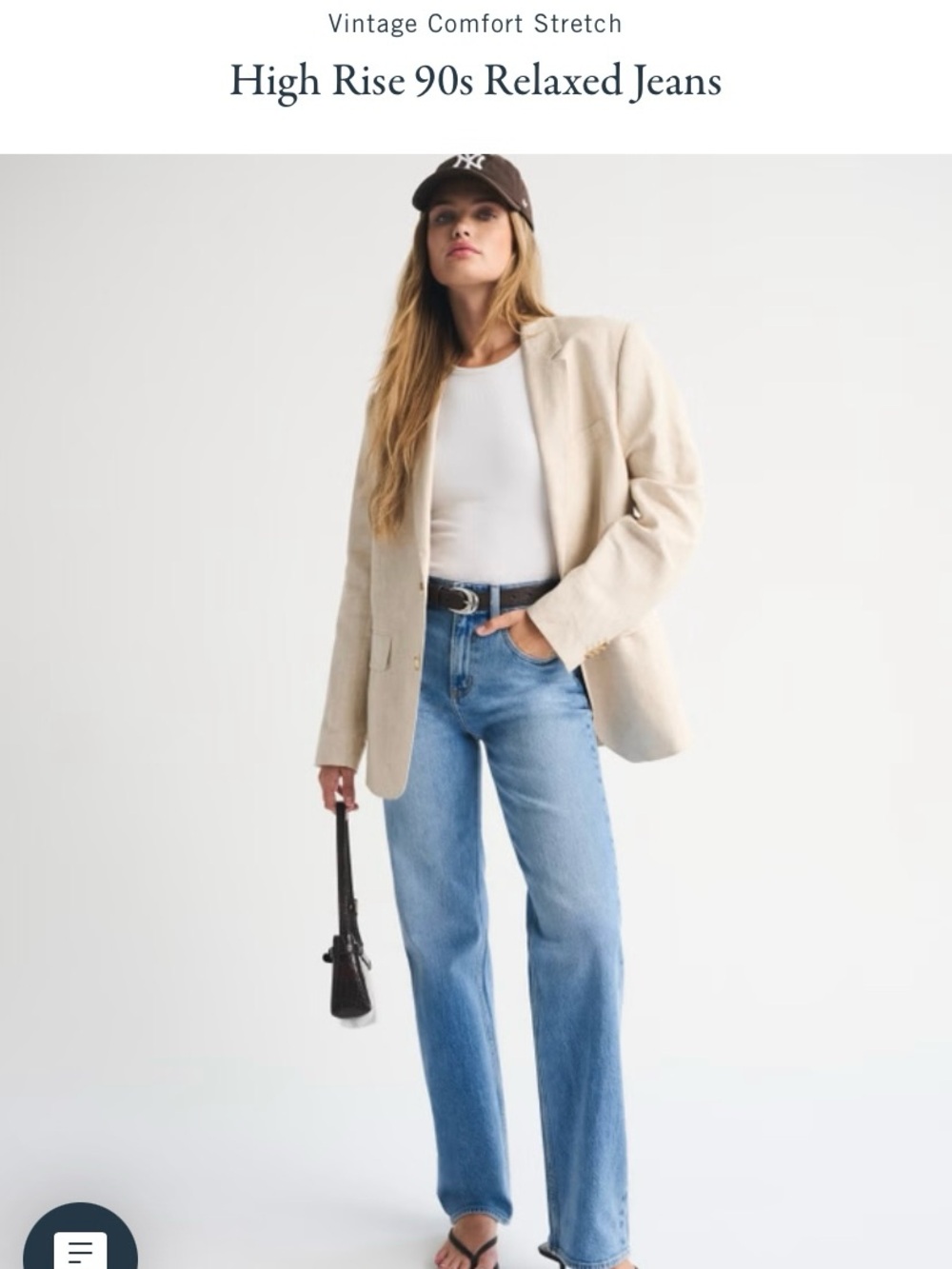 Abercrombie & Fitch Light Blue High-Rise Straight Jeans